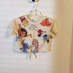 Disney Cream Kids Short Sleeve Tee with Characters